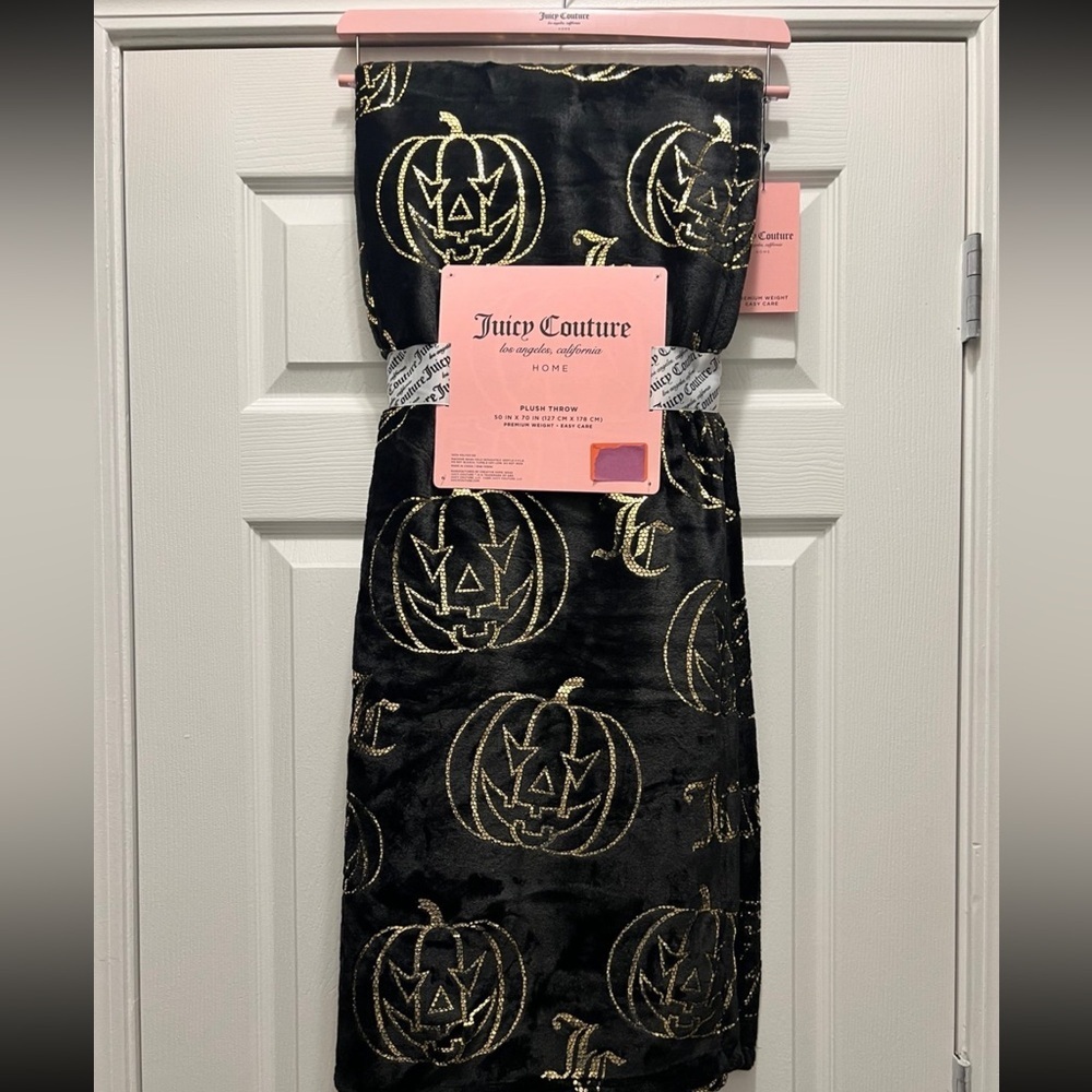 Juicy Couture Halloween Pumpkin Throw